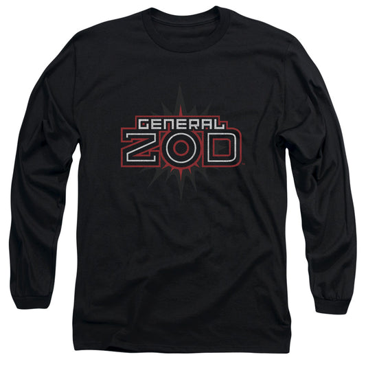 Superman Zod Logo Mens Long Sleeve Shirt Black