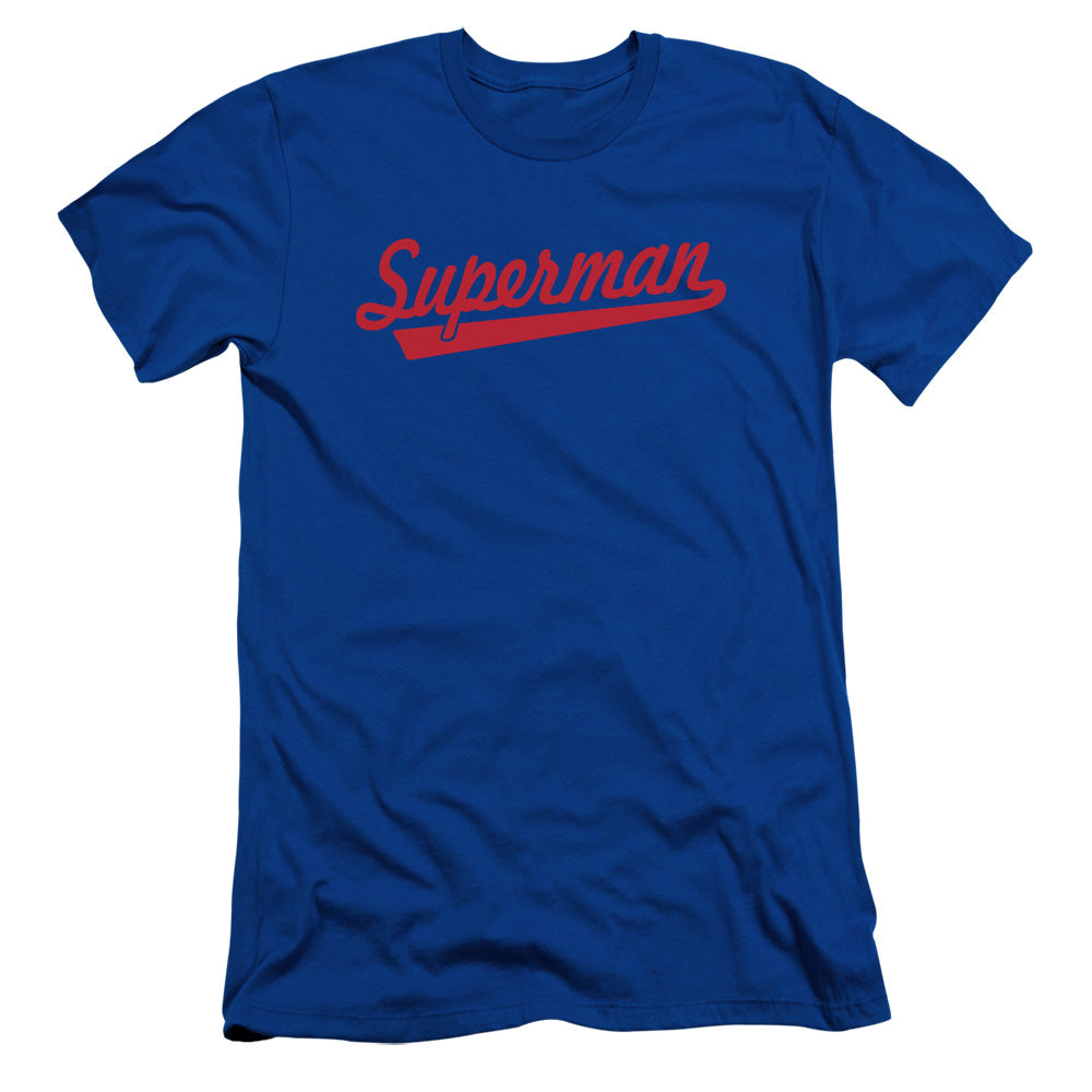 Superman S Tail Slim Fit Mens T Shirt Royal Blue