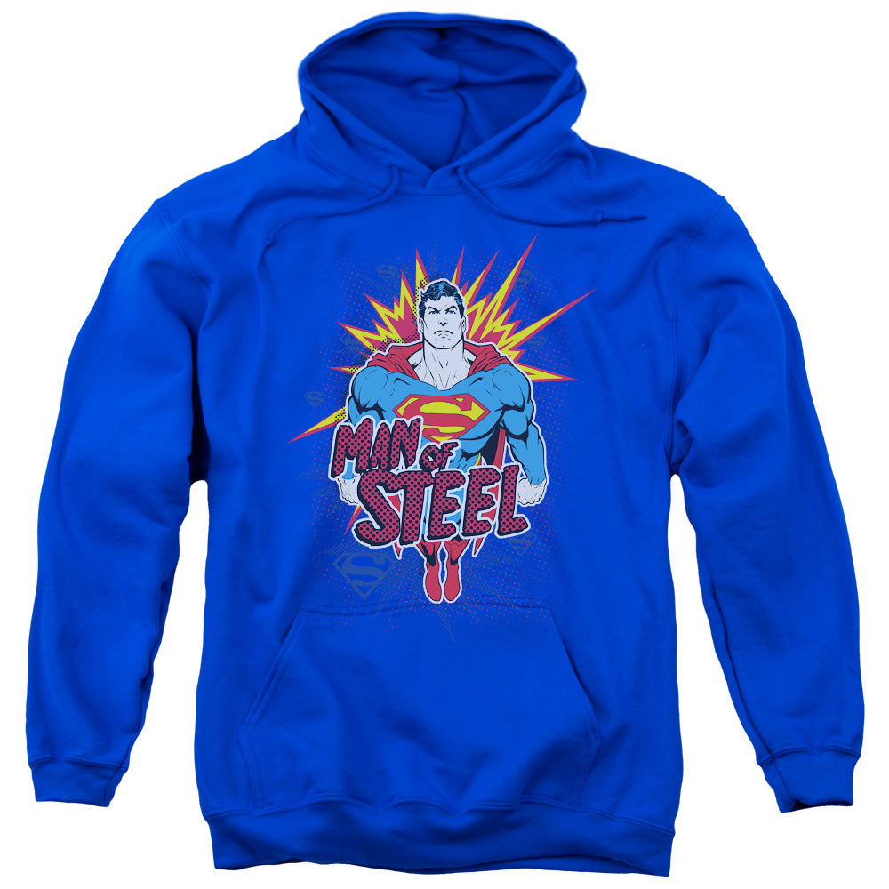 Superman Steel Pop Mens Hoodie Royal Blue