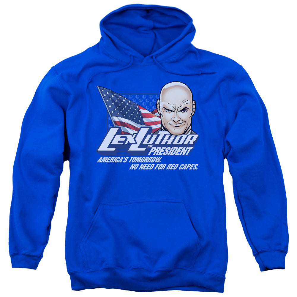 Superman Lex For President Mens Hoodie Royal Blue