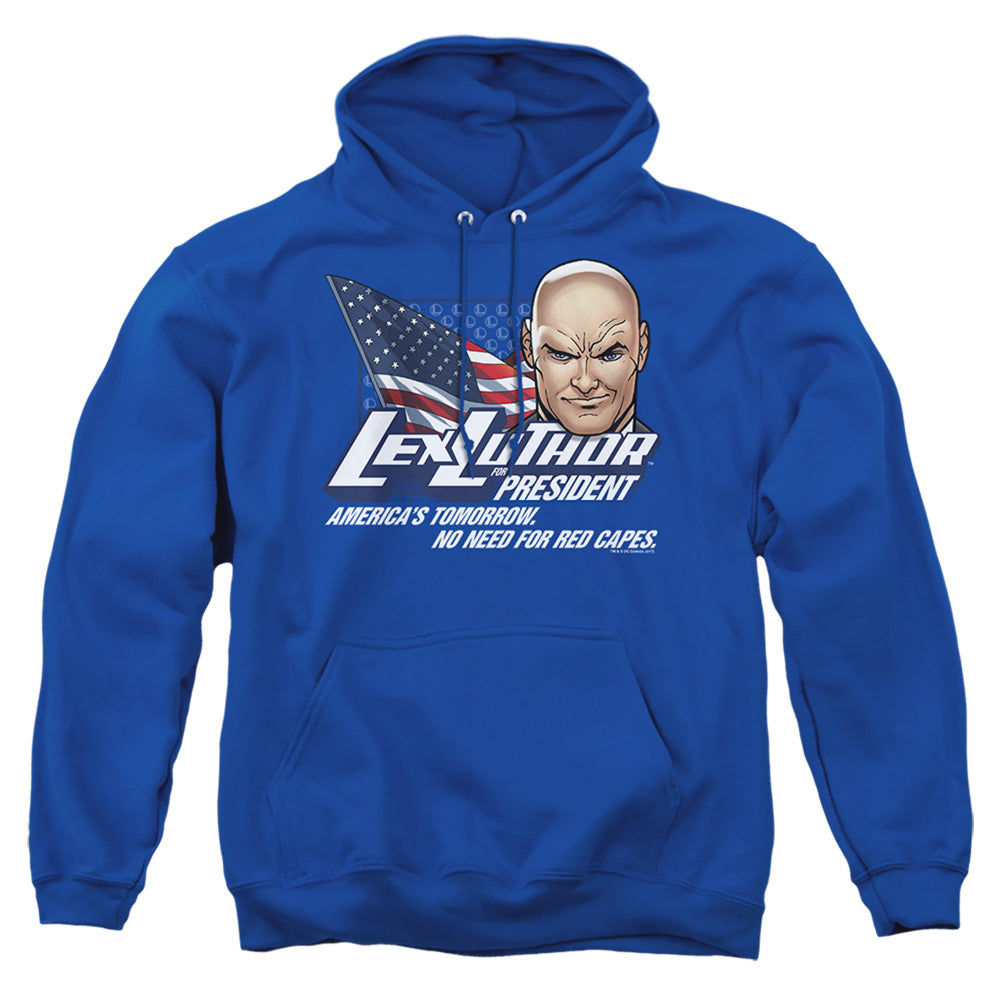 Superman Lex For President Mens Hoodie Royal Blue