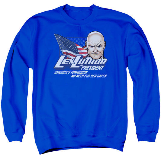 Superman Lex For President Mens Crewneck Sweatshirt Royal Blue