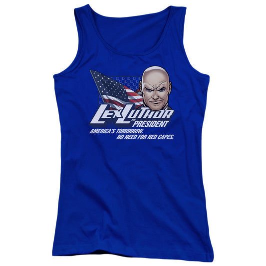 Superman Lex For President Womens Tank Top Shirt Royal Blue