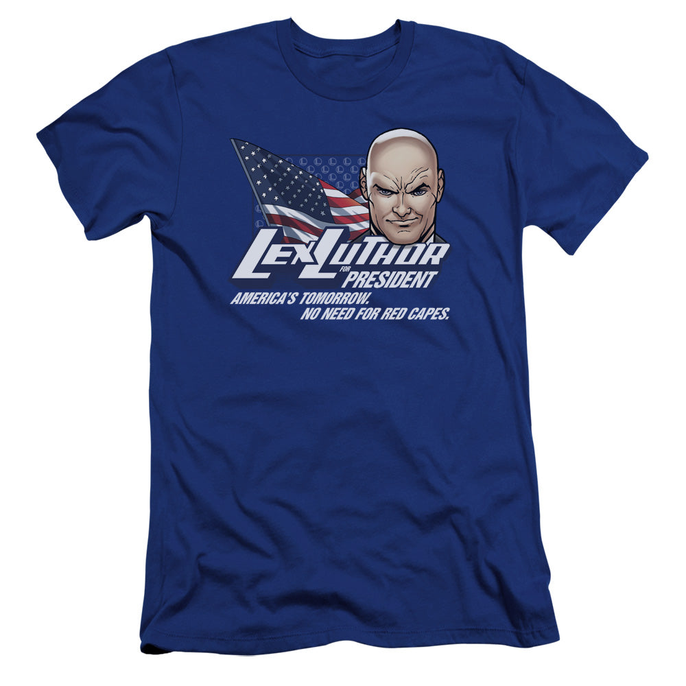 Superman Lex For President Premium Bella Canvas Slim Fit Mens T Shirt Royal Blue