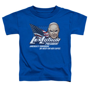 Superman Lex For President Toddler Kids Youth T Shirt Royal Blue