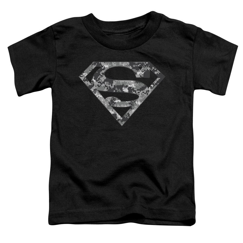 Superman Urban Camo Shield Toddler Kids Youth T Shirt Black