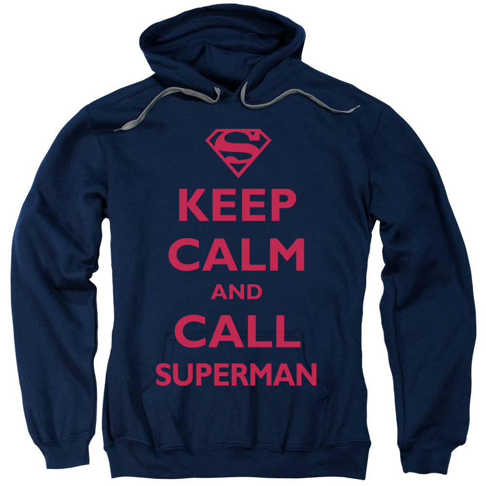 Superman Call Superman Mens Hoodie Navy