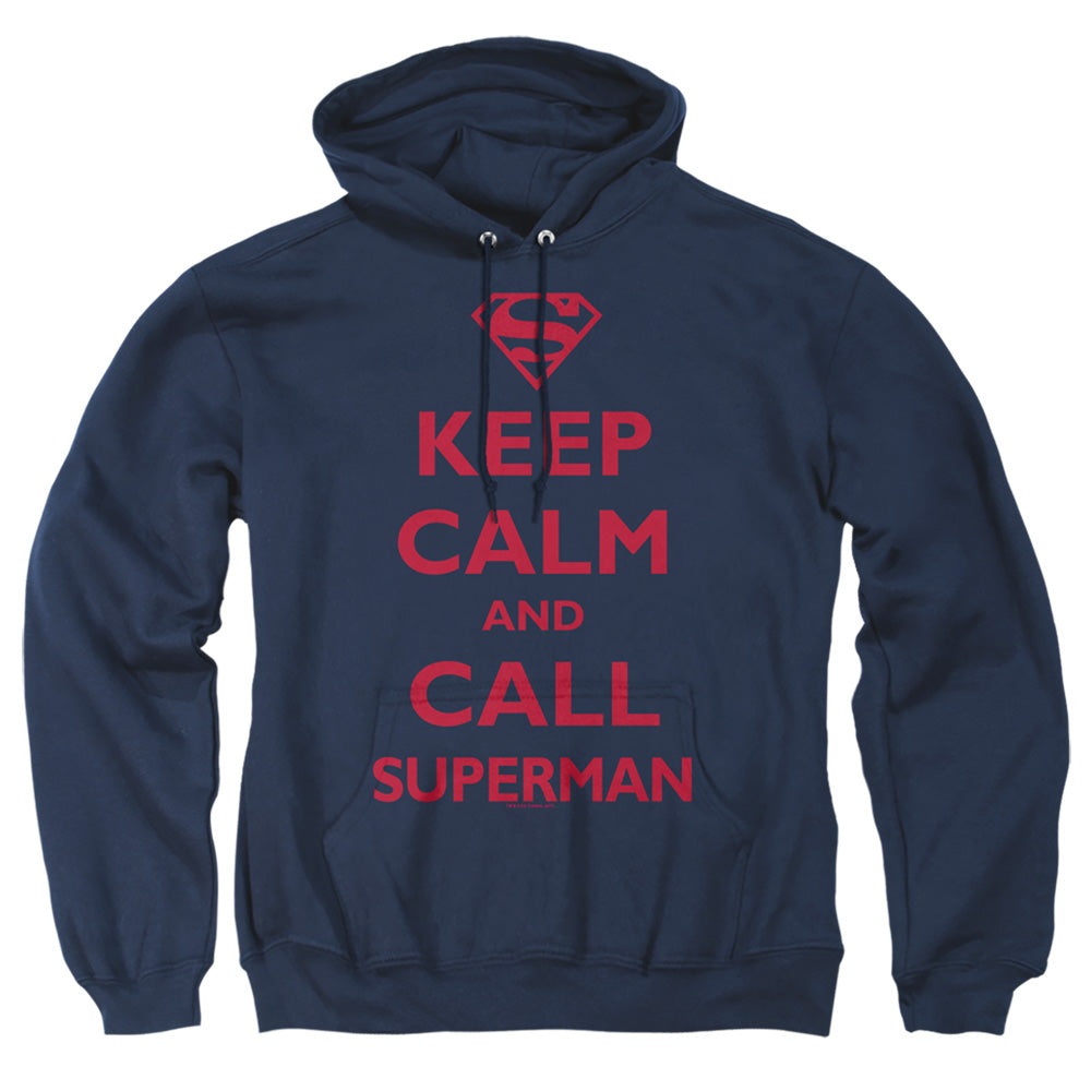 Superman Call Superman Mens Hoodie Navy