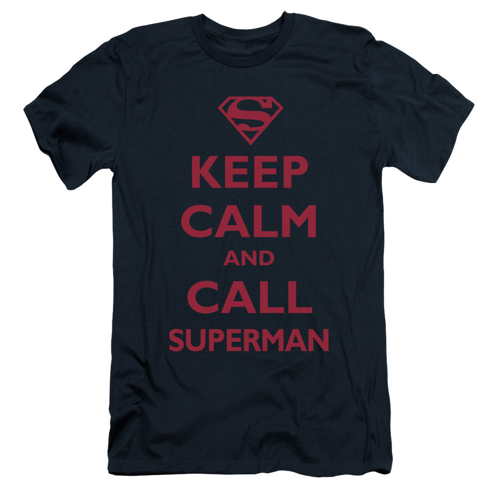 Superman Call Superman Slim Fit Mens T Shirt Navy