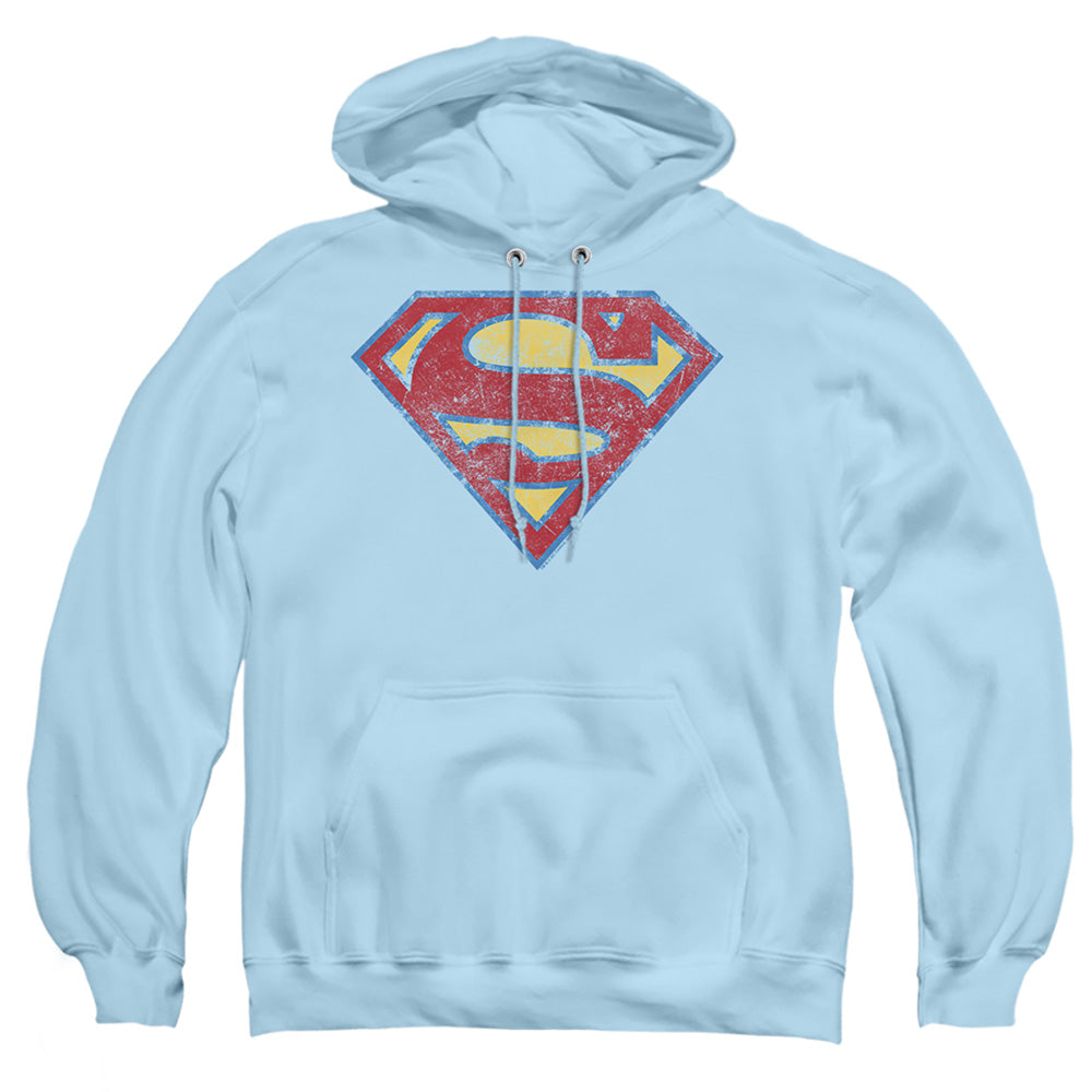 Superman Super S Mens Hoodie Light Blue