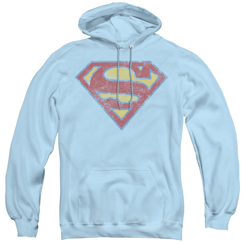 Superman Super S Mens Hoodie Light Blue