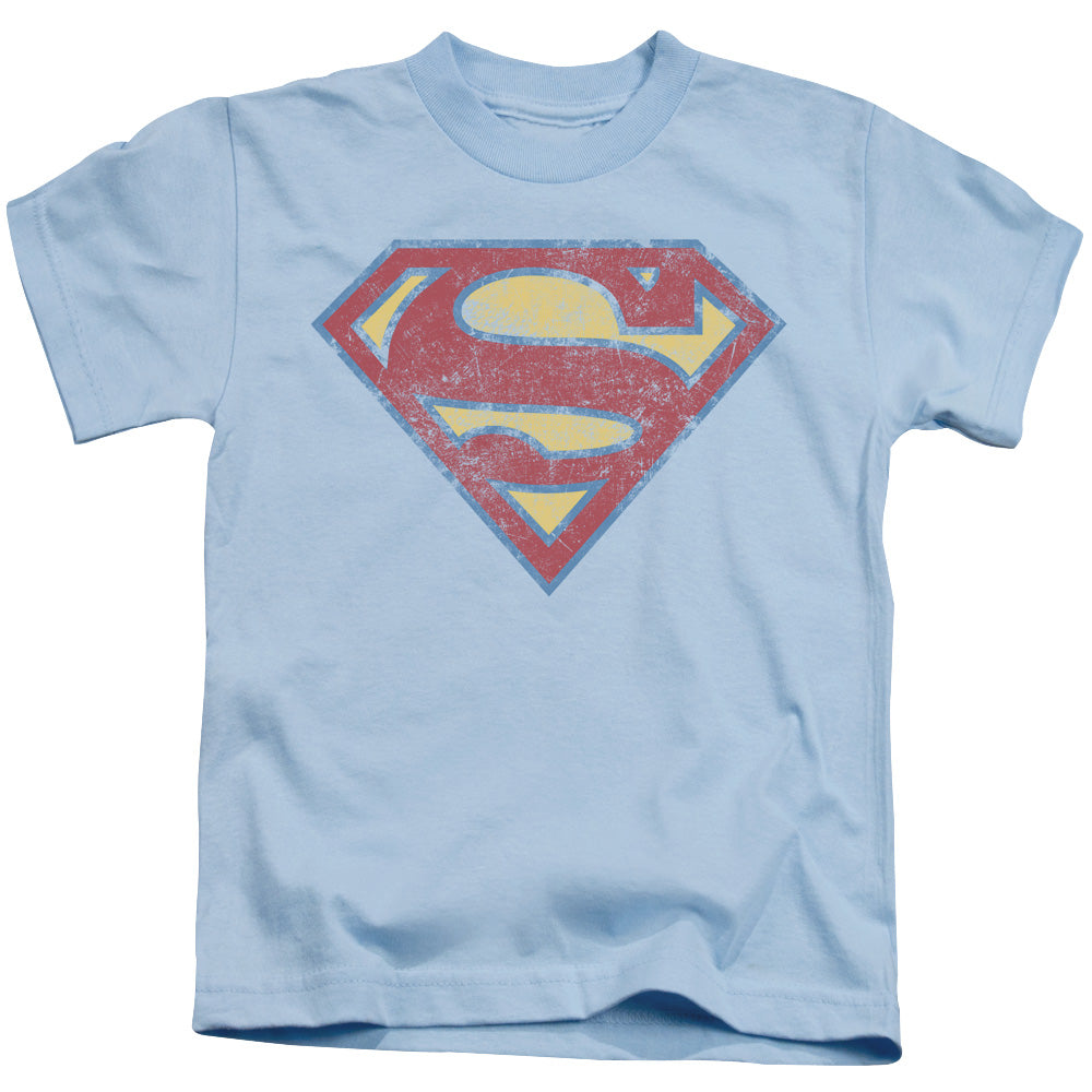 Superman Super S Juvenile Kids Youth T Shirt Light Blue