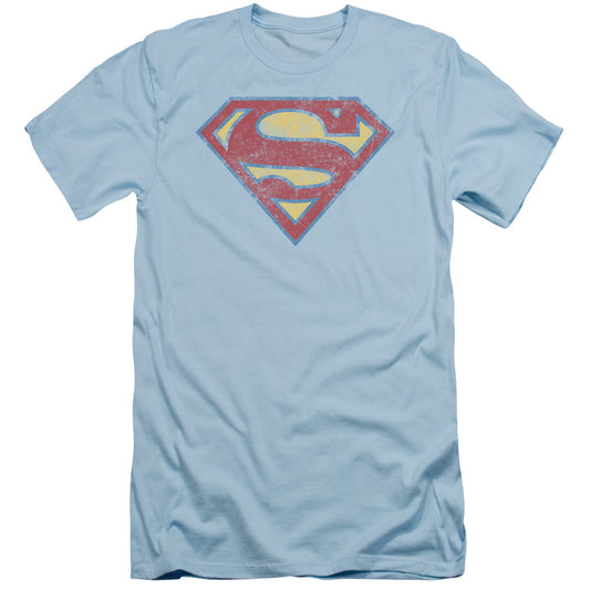 Superman Super S Slim Fit Mens T Shirt Light Blue