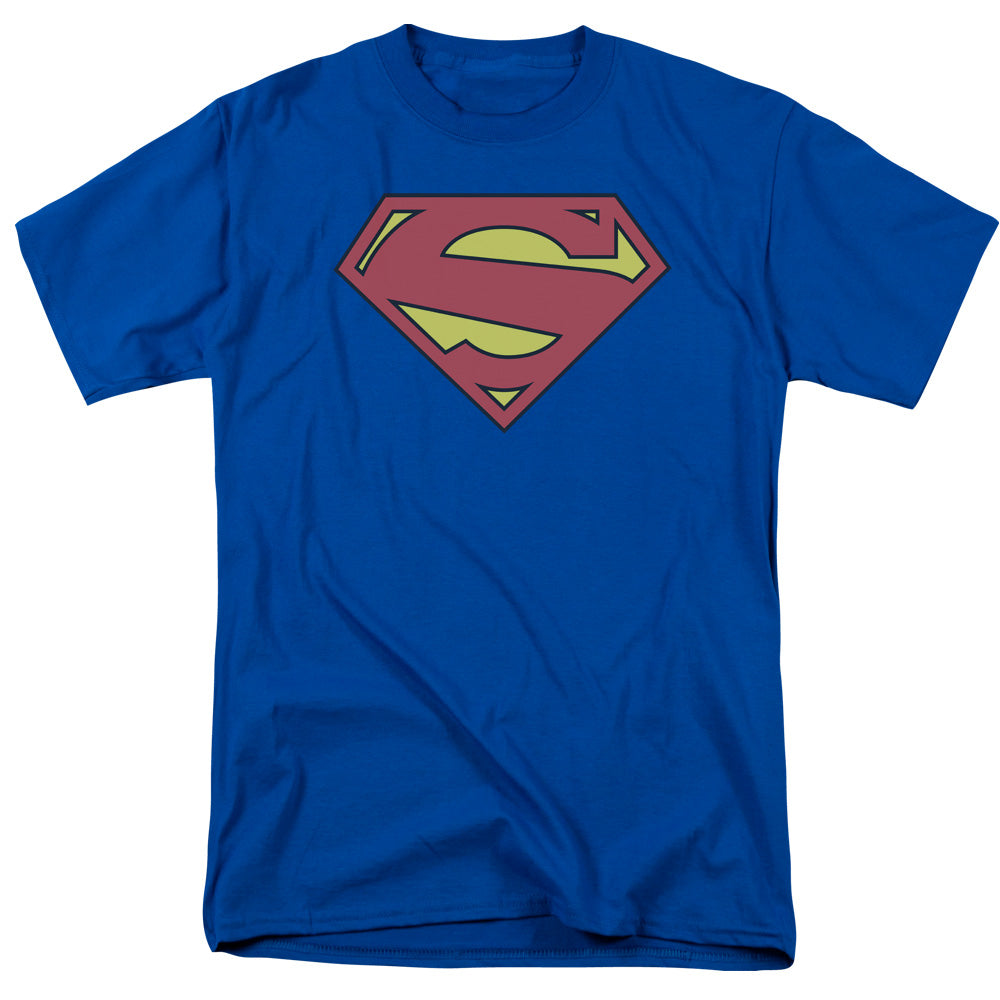 Superman New 52 Shield Mens T Shirt Royal Blue