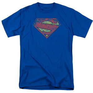 Superman New 52 Shield 2 Mens T Shirt Royal Blue