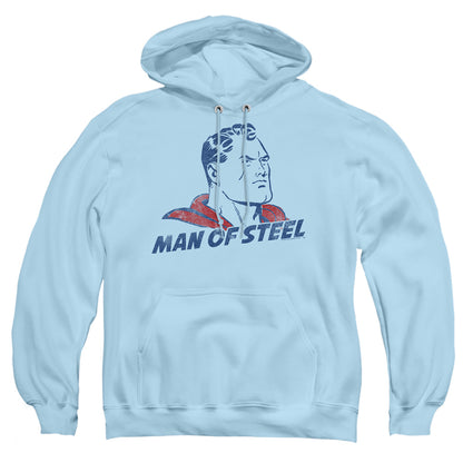 Superman The Man Mens Hoodie Light Blue