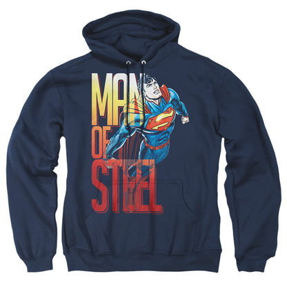 Superman Steel Flight Mens Hoodie Navy