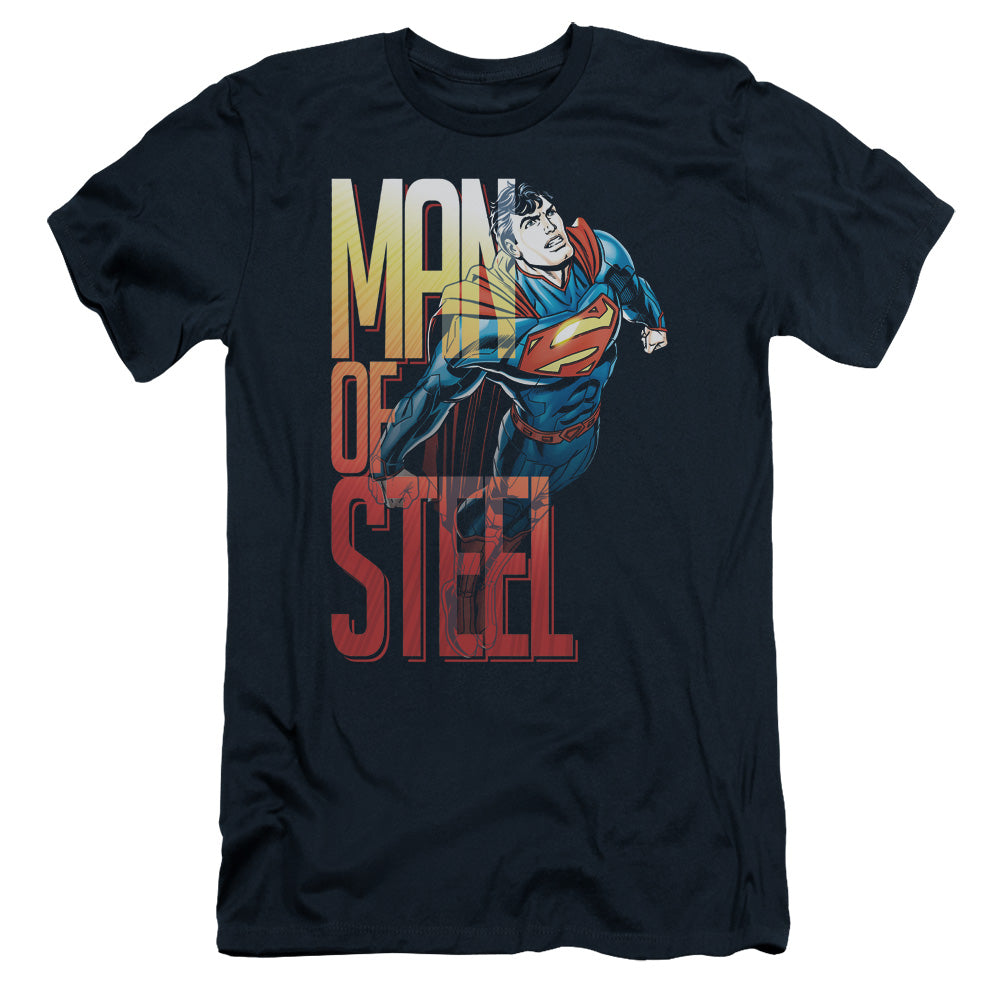 Superman Steel Flight Slim Fit Mens T Shirt Navy