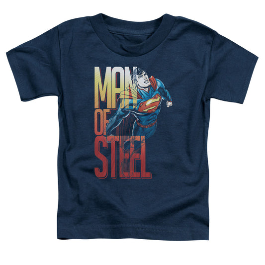 Superman Steel Flight Toddler Kids Youth T Shirt Navy