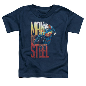 Superman Steel Flight Toddler Kids Youth T Shirt Navy