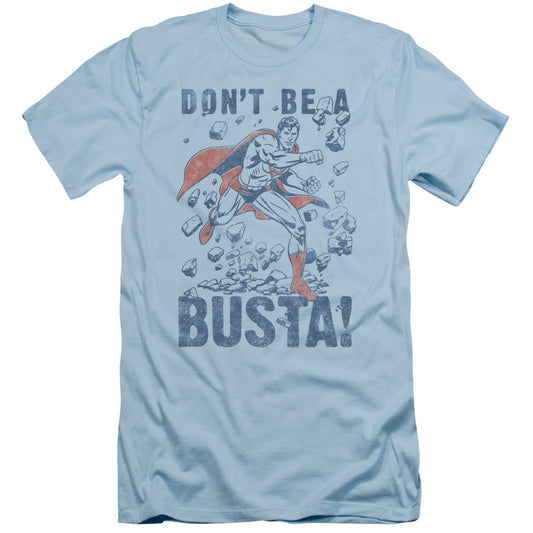 Superman Busta Slim Fit Mens T Shirt Light Blue