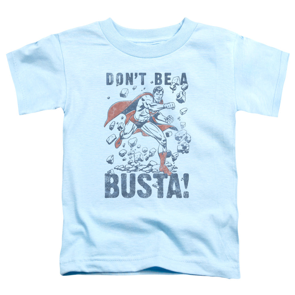 Superman Busta Toddler Kids Youth T Shirt Light Blue