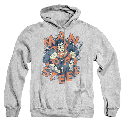 Superman Coming Through Mens Hoodie Athletic Heather