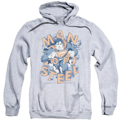 Superman Coming Through Mens Hoodie Athletic Heather