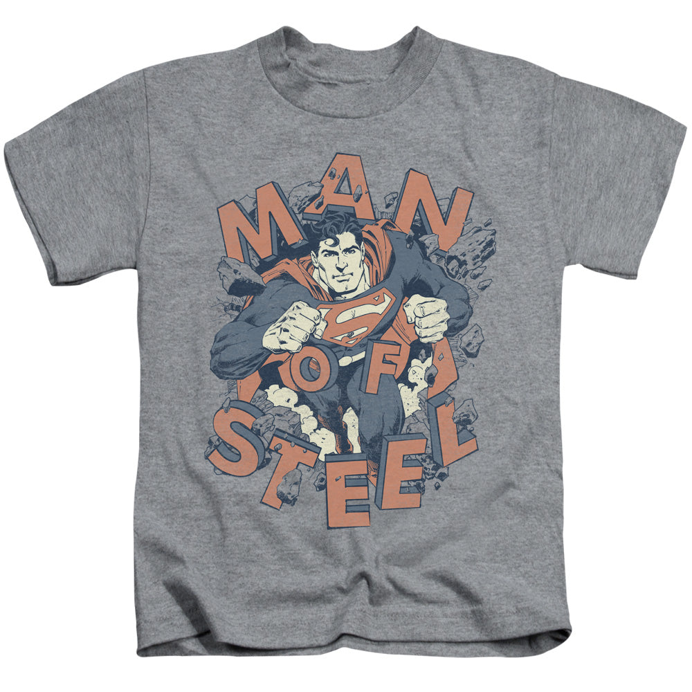 Superman Coming Through Juvenile Kids Youth T Shirt Athletic Heather