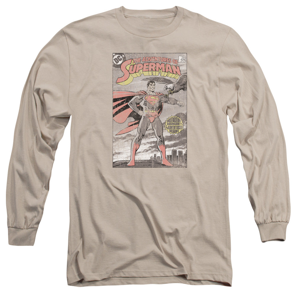 Superman Taos Cover Mens Long Sleeve Shirt Sand