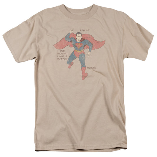 Superman A Bird Mens T Shirt Sand