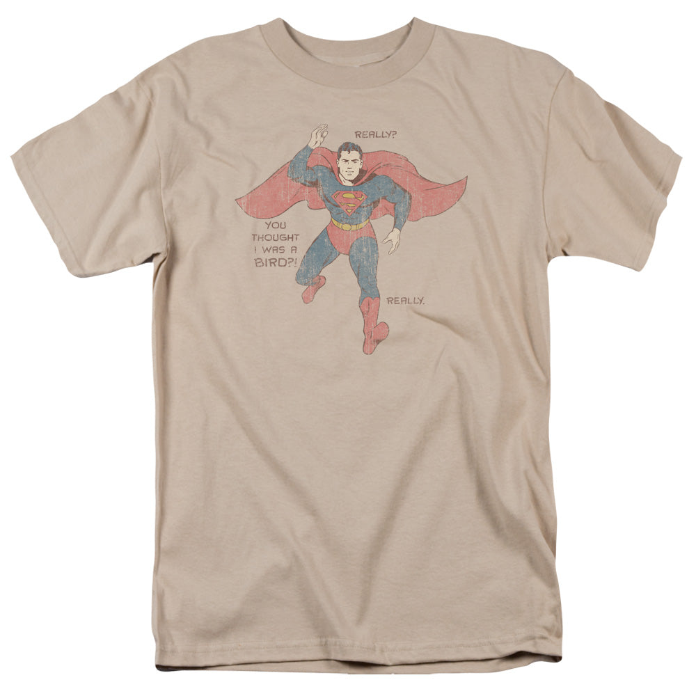 Superman A Bird Mens T Shirt Sand