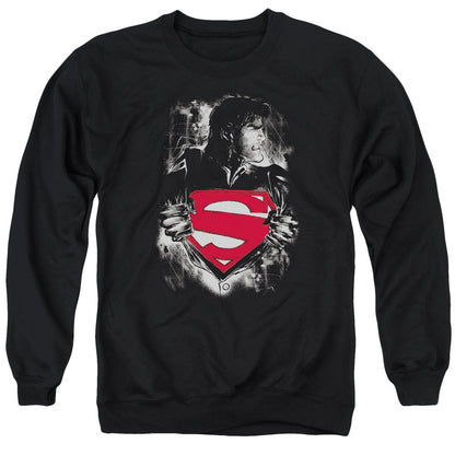 Superman Darkest Hour Mens Crewneck Sweatshirt Black