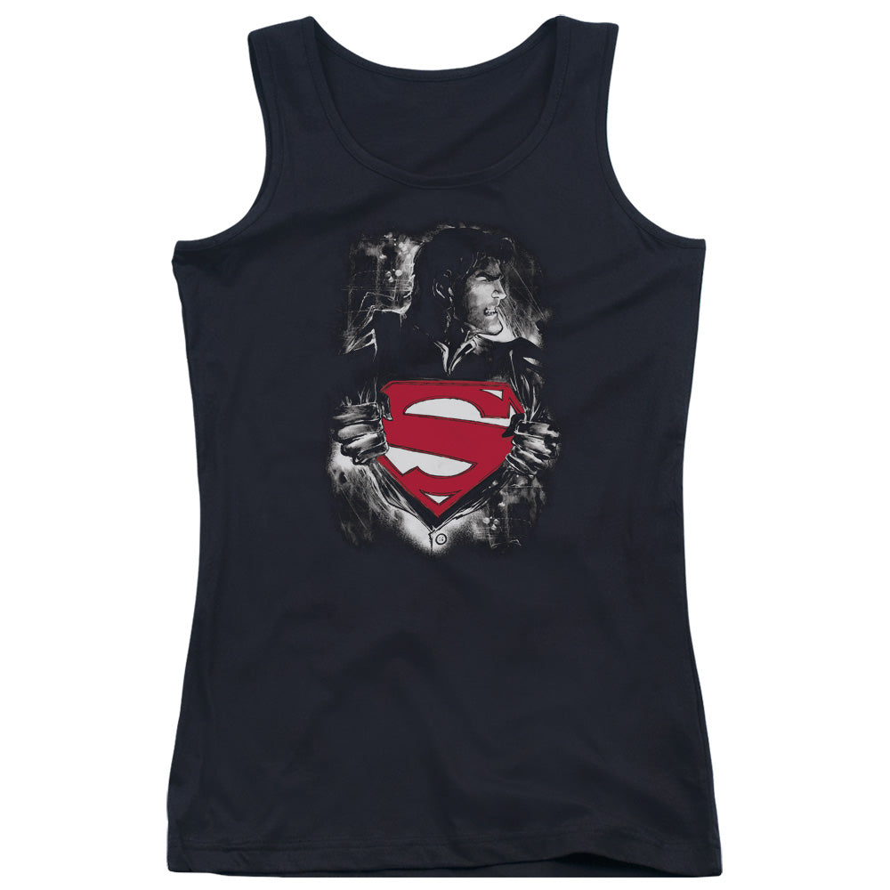 Superman Darkest Hour Womens Tank Top Shirt Black