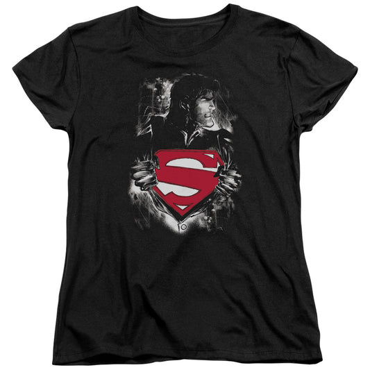 Superman Darkest Hour Womens T Shirt Black