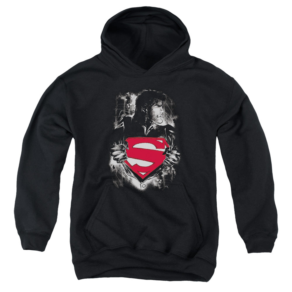 Superman Darkest Hour Kids Youth Hoodie Black