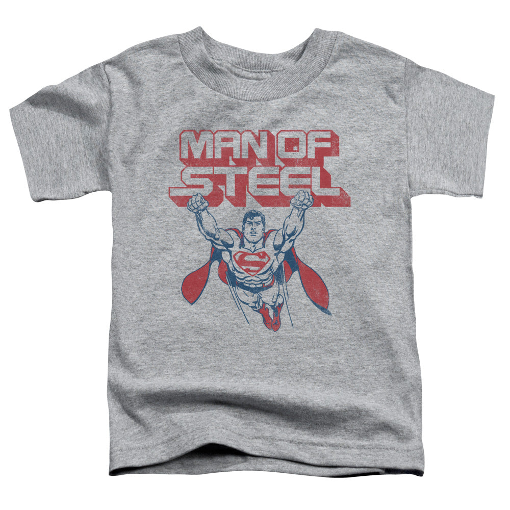 Superman Steel Retro Toddler Kids Youth T Shirt Athletic Heather