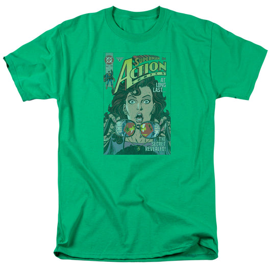 Superman The Secret Revealed Mens T Shirt Kelly Green