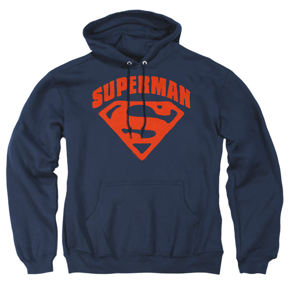 Superman Super Shield Mens Hoodie Navy