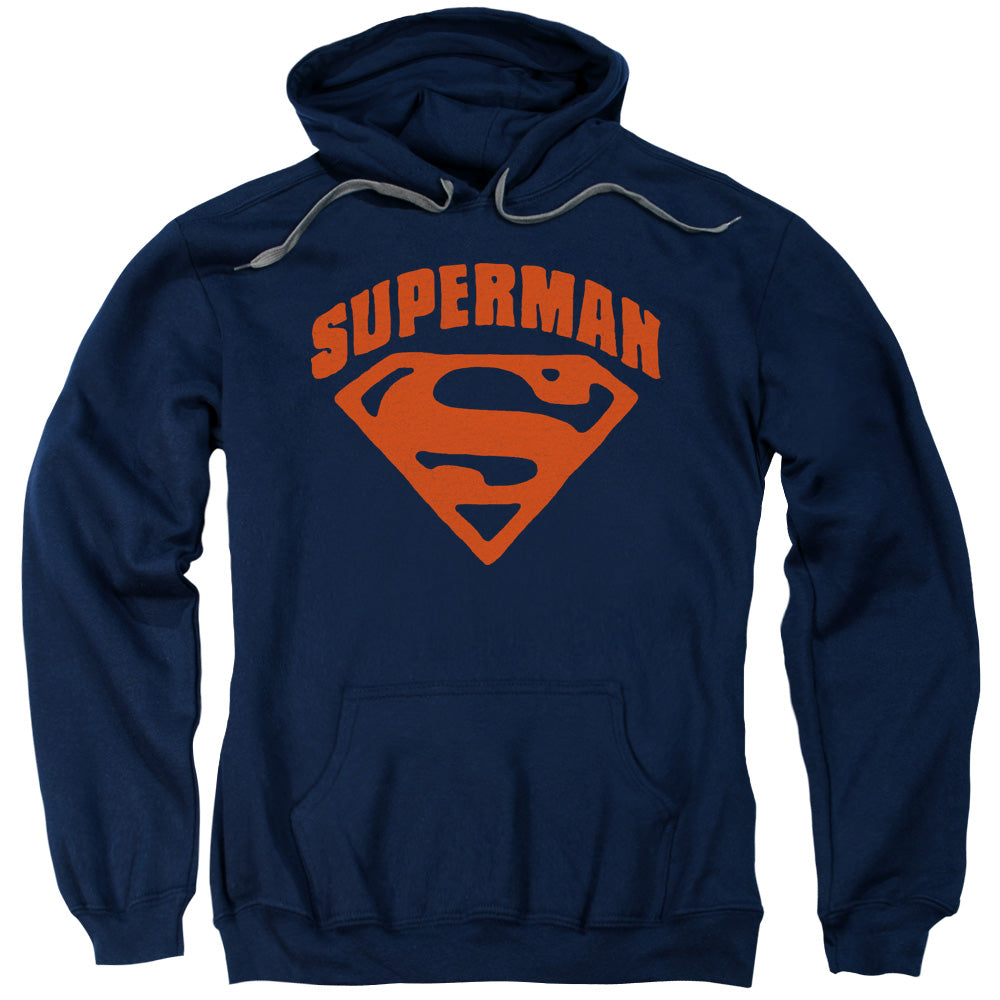 Superman Super Shield Mens Hoodie Navy