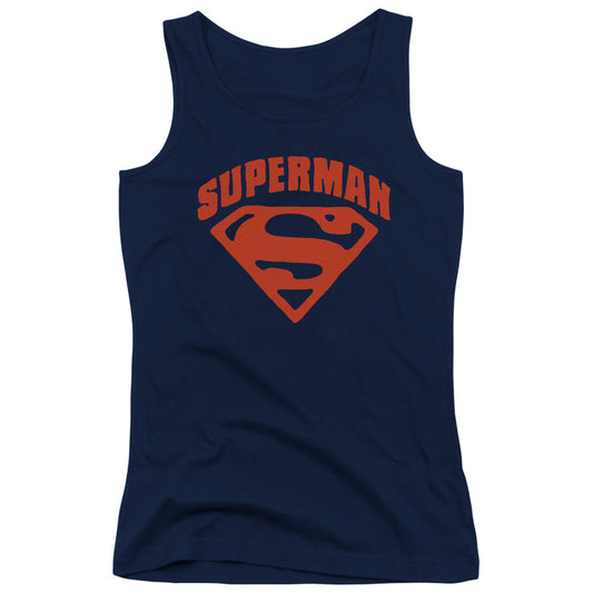 Superman Super Shield Womens Tank Top Shirt Navy