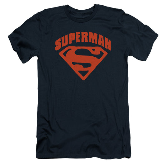 Superman Super Shield Slim Fit Mens T Shirt Navy