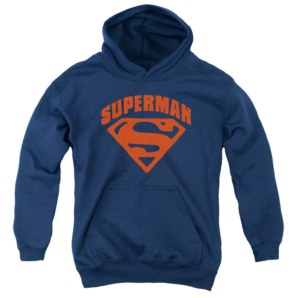 Superman Super Shield Kids Youth Hoodie Navy