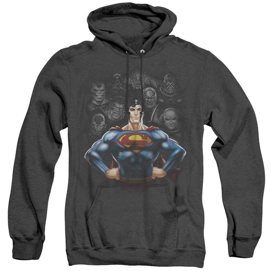 Superman Villains Heather Mens Hoodie Black