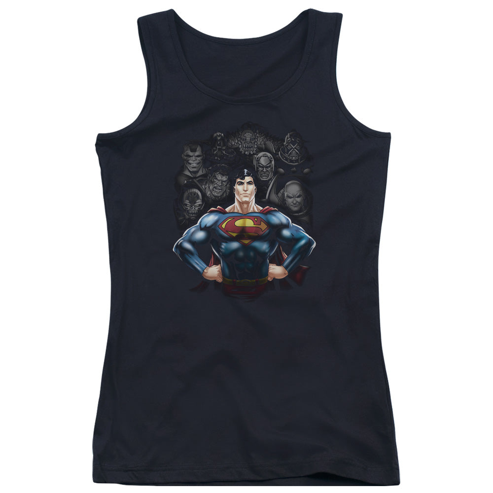 Superman Villains Womens Tank Top Shirt Black