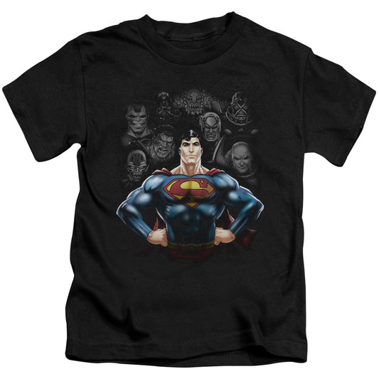 Superman Villains Juvenile Kids Youth T Shirt Black