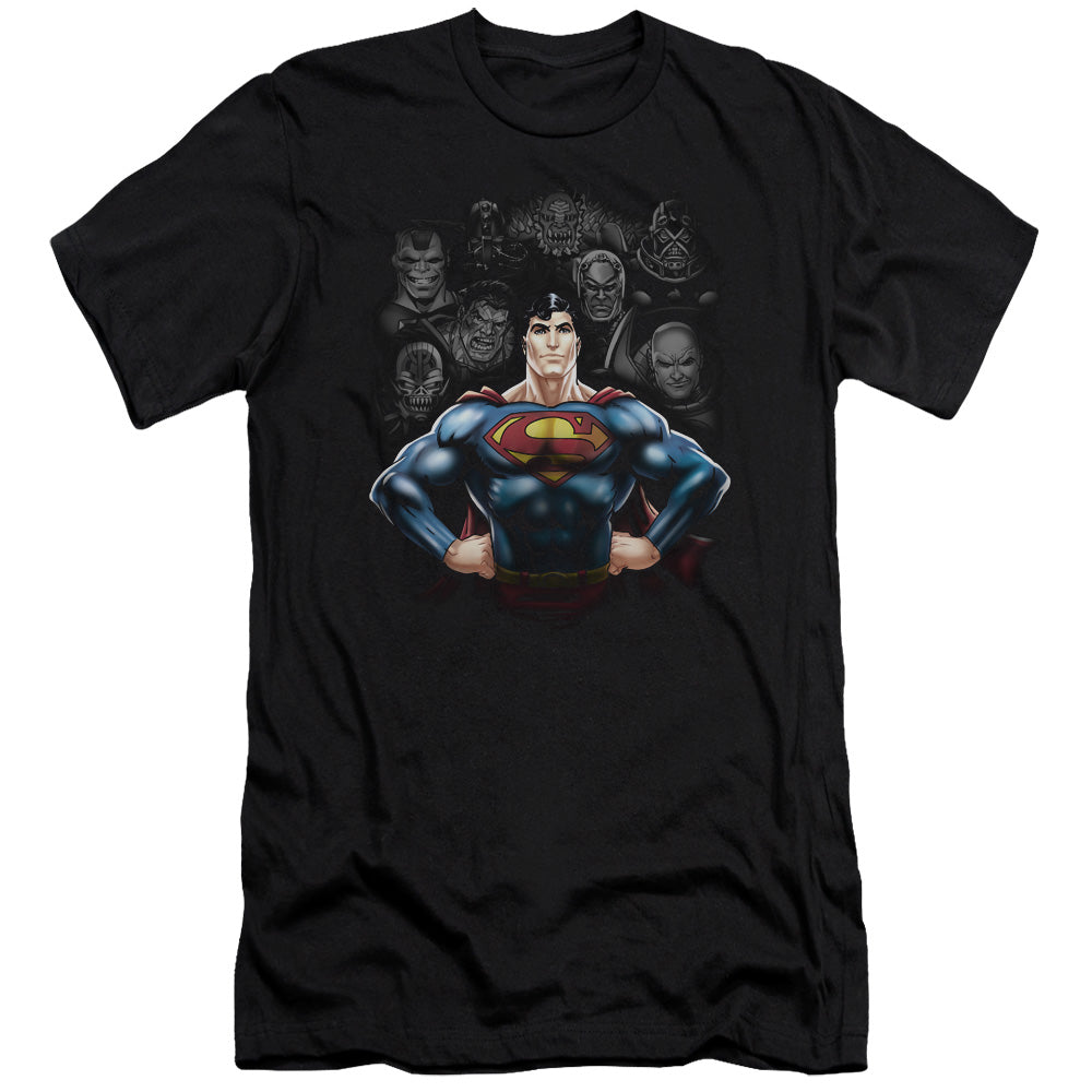 Superman Villains Slim Fit Mens T Shirt Black