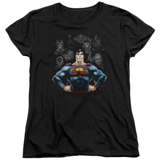 Superman Villains Womens T Shirt Black