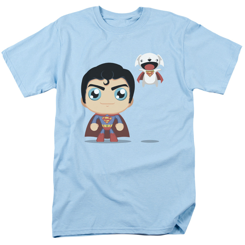 Superman Cute Superman Mens T Shirt Light Blue