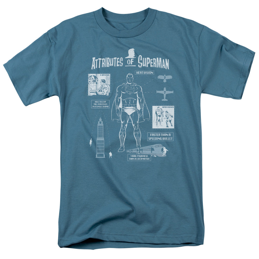 Superman Super Diagram Mens T Shirt Slate